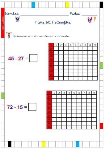 Resta centena cuadrada.