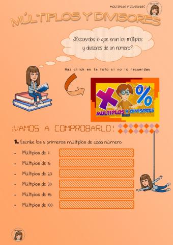 Múltiplos y divisores