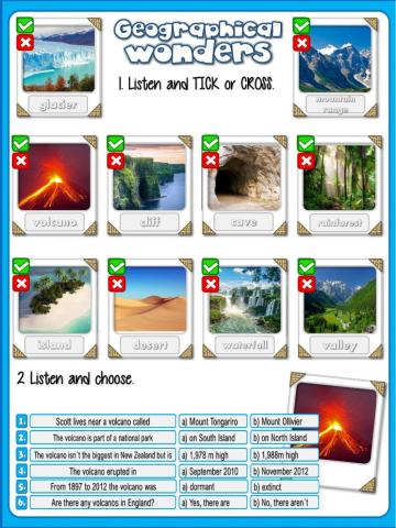 Geographical Wonders Listenings