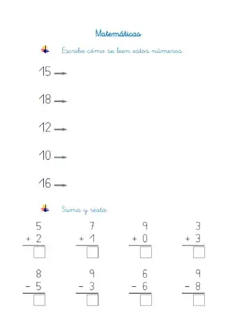 Matemáticas. Cálculo y numeración