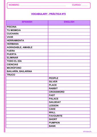 Vocabulary Nº2