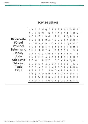 Sopa de letra deportes