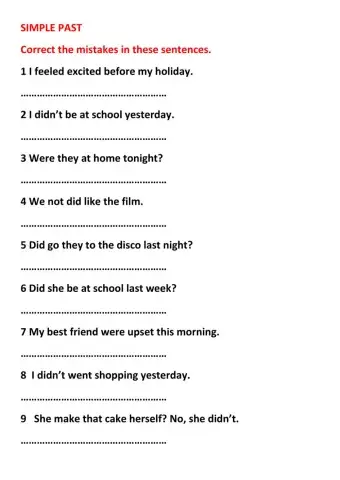 Simple Past tense