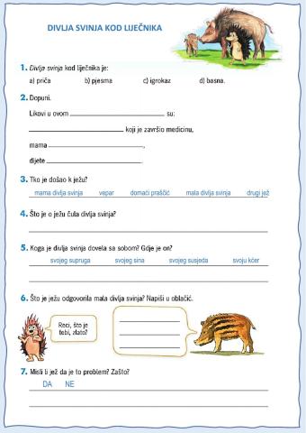 Divlja svinja kod liječnika