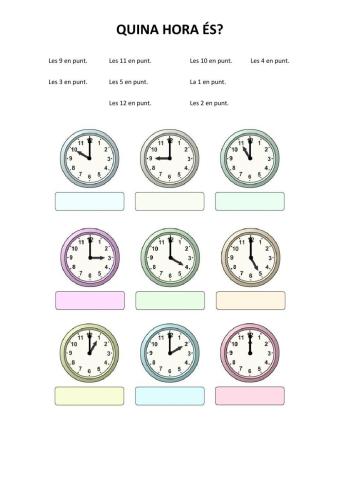 Quina hora és?