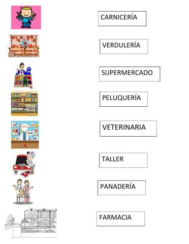 Observa y une con la palabra correcta.