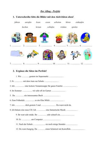 Der Alltag im Perfekt