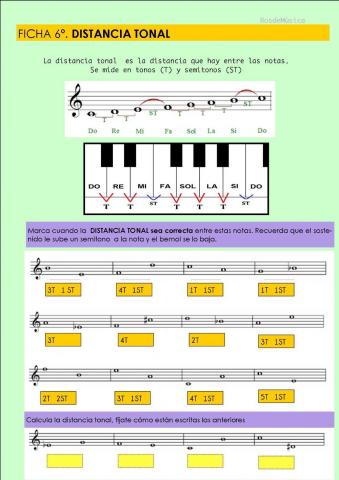 FICHA 6º DISTANCIAS TONALES