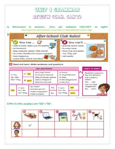 Review Unit 1 grammar