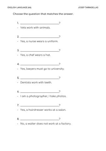 Questions with Do-Does