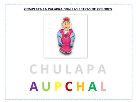 Completar la palabra: chulapa