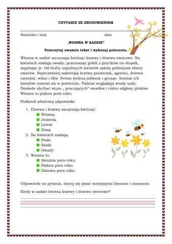 Czytanie ze zrozumieniem