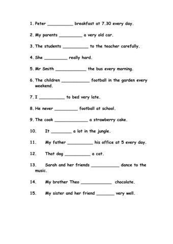 Third person singular