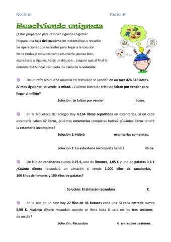 Problemas y operaciones con decimales