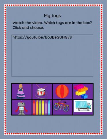 My toys - Watch and choose