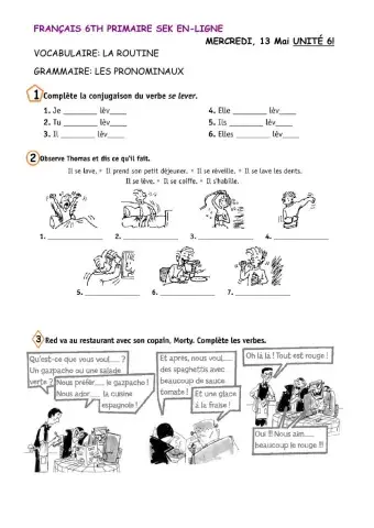 La routine et les pronominaux