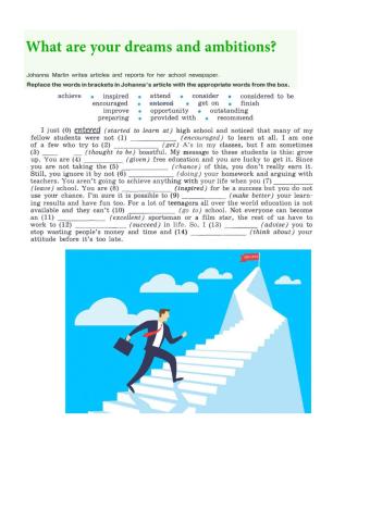 What are your dreams and ambitions?