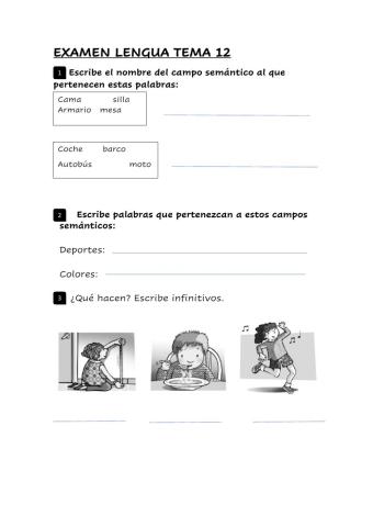 Examen lengua tema 12