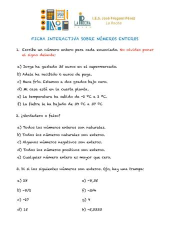Números enteros (I)