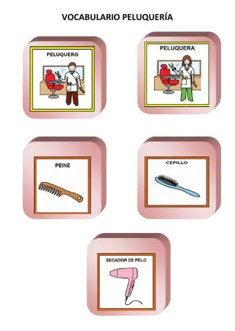 VOCABULARIO PELUQUERÍA
