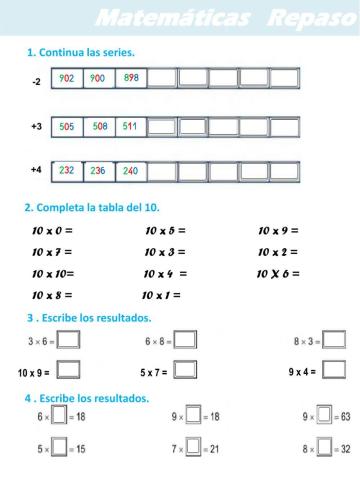 Tabla del 10