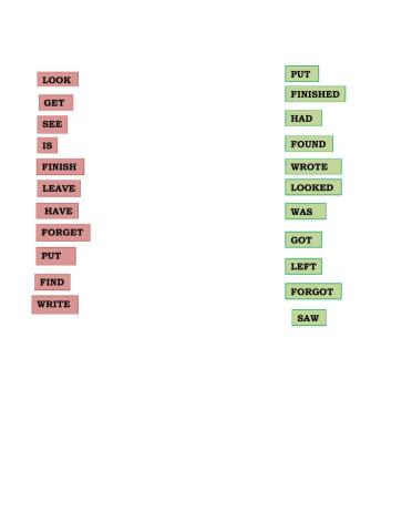 Simple past verbs