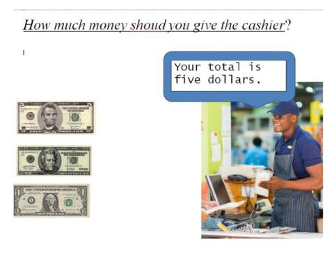 Paying with the correct amount