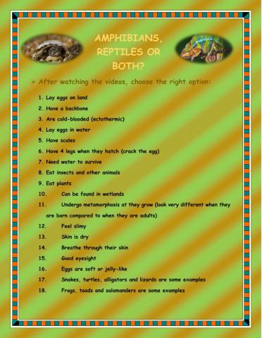 Amphibians, Reptiles or Both?