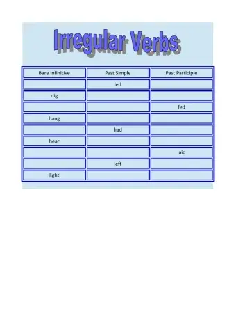 Irregular Verbs