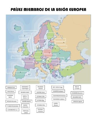 Mapa Unión Europea