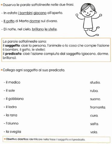 Soggetto e predicato