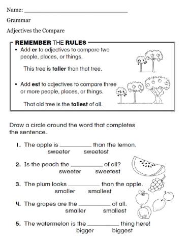 Adjectives That Compare