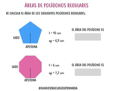 Aréa polígonos regulares