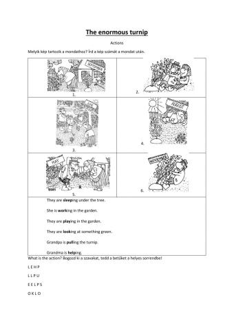 The enormous turnip actions