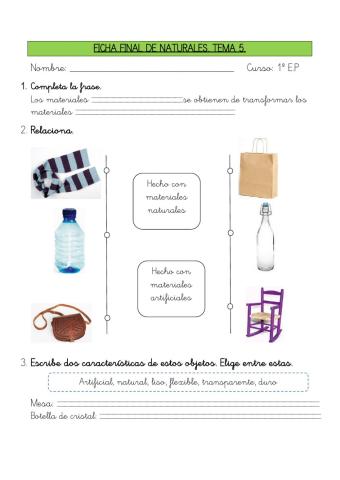 Ficha final. La materia