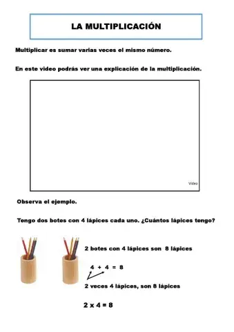Inicio de multiplicación en vertical