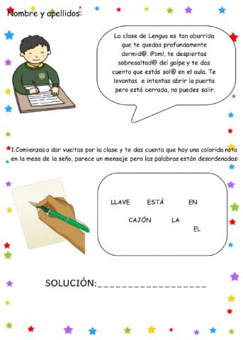 Escape room (Lengua 1º)