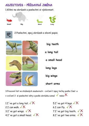 Dinosaurus - adjectives
