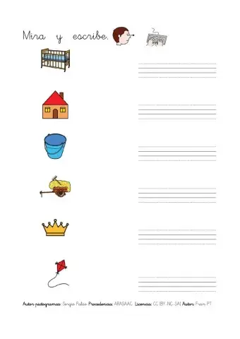 Escribir palabras ca-co-cu.