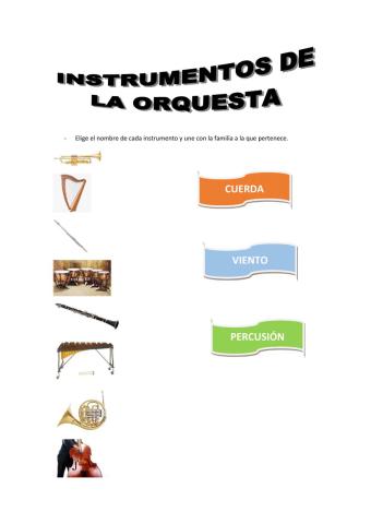 Clasificación de instrumentos