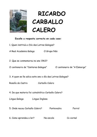 Carballo Calero. Día das Letras Galegas 2020