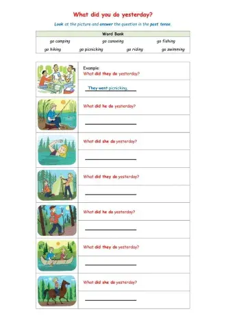 What did you do yesterday?