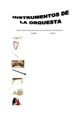 Clasificación de instrumentos