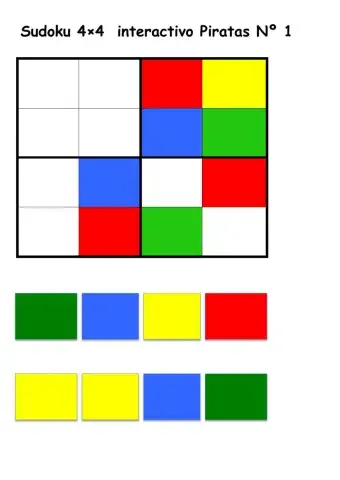 Sudoku 4 por 4 piratas Nº 1