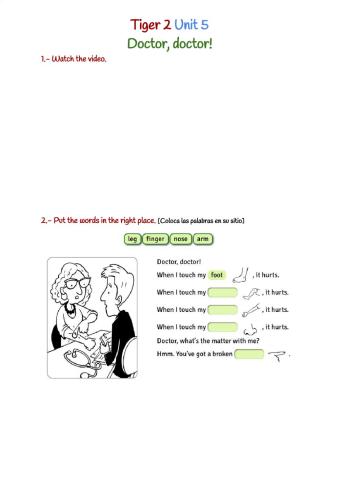 Tiger 2 Unit 5 Doctor, doctor