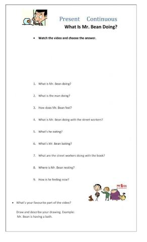 MR. BEAN INTERACTIVE FOR P. CONTINUOUS 1