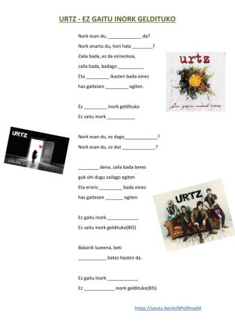 Urtz - ez gaitu inork geldituko