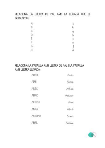 Lletra de pal a lligada