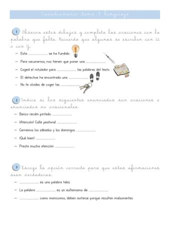 Cuestionario tema 9 Lengua