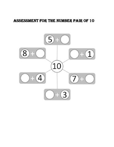 Number pairs of 10